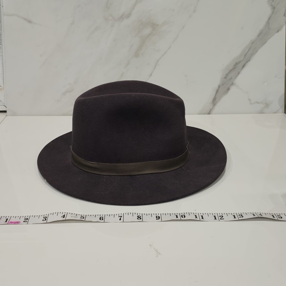 Janessa Leone Plum fedora wool hat main image 6
